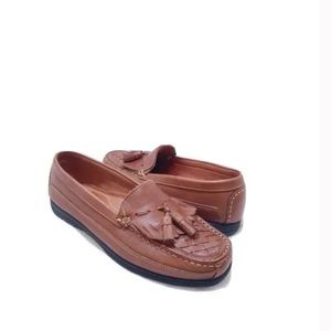 NWOT Boca Classics men’s leather tasseled loafer casual workwear slip on driving